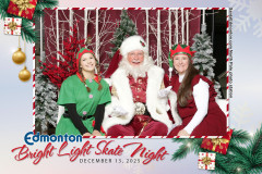 Santa Edmonton and two of his elves